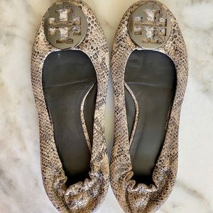 Snakeskin Size 8.5 Tory Burch Flats